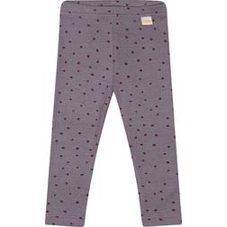 Petit Piao Dusty Violet Dot Leggings - Lilla