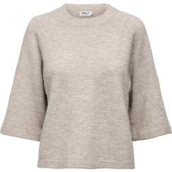 Only Onlsimoni 3/4 Pullover Knt - 4602440 - Pumice Stone Melange