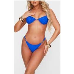 PrettyLittleThing Cobalt O Ring Detail Bikini Bottoms - Blue