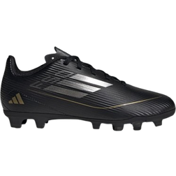 Adidas Kid's F50 Club FXG - Core Black/Iron Metallic/Gold Metallic