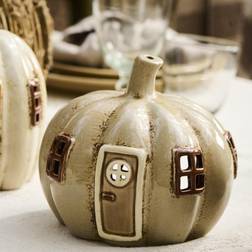 Ib Laursen House In The Shape of A Pumpkin Cream Lykta 14cm