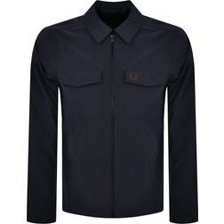 Fred Perry Zip Overshirt - Navy/Brown