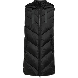 JdY Skylar Padded Hood Waistcoat - Nero