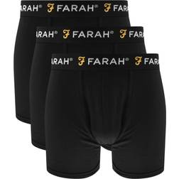 FARAH Saginaw 3 Pack Boxer Shorts - Black