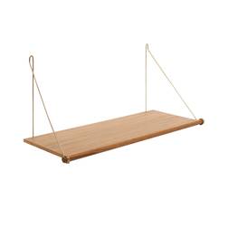 We Do Wood Loop Oak/Brass Væghylde 72cm