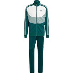 Adidas Men's Sportswear Colorblock Track Suit - Collegiate Green/Silver Green/White