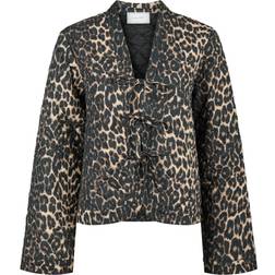 Neo Noir Dubbie Leo Quilt Jacket - Leopard