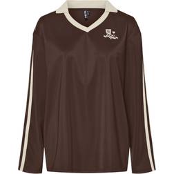 Pieces Pcgrace Long-Sleeved Polo Shirt - Chicory Coffee/Birch