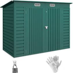 OutSunny 8 x 4 FT Metal Garden Storage Shed Green (Building Area )