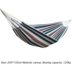 WFMSDT Leisure Camping Stripe Hammock Portable Double Single People Hanging Bed
