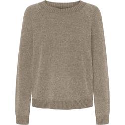 Vero Moda Doffyshine Pullover - Brown/Silver Mink