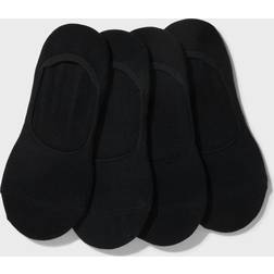 Pieces Footsie Invisible Socks 4 Pack - Black