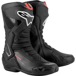 Alpinestars SMX-6 V3, Motorcycle sports boots, Black-Red Fluo Unisex