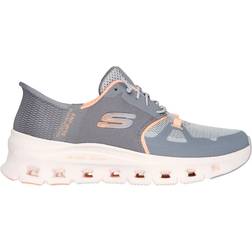 Skechers Glide-Step Pro Slip On Runners - Gry Msh/Org Trm