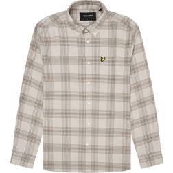 Lyle & Scott Check Flannel Long Sleeve Shirt - Brown