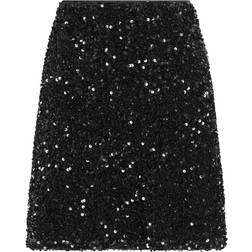 Neo Noir Miva Velvet Sequins Skirt - Black