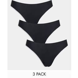 ASOS DESIGN Svarta Stringtrosor 3-pack - Svart