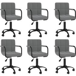 vidaXL 3088024 Dark Grey/Black Köksstol 87.5cm 6st