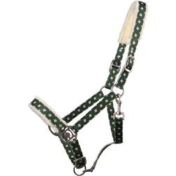 QHP Christmas Fur Headcollar - Elf Green
