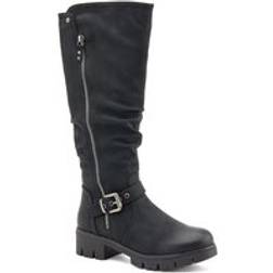 Pavers Chunky Long Boots WOIL40029 - Black