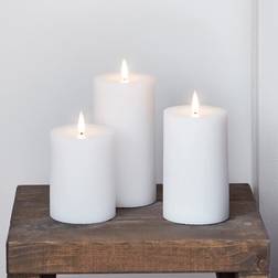 Lights4fun Set of 3 Battery Operated Pillar Candles LED Candle