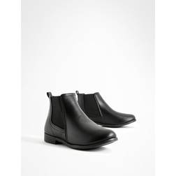 boohoo Flat Chelsea Boots - Black