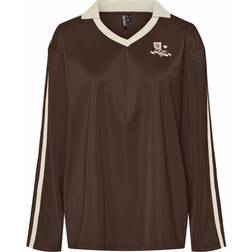 Pieces Pcgrace LS Polo Shirt - Chicory Coffee/Birch