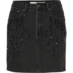 Gestuz SimilinaGZ Short Skirt - Dark Grey Washed