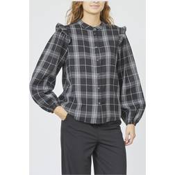 Love & Divine 1255 Dam Långärmade Skjortor Black Check