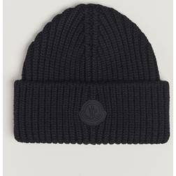 Moncler Black Wool Beanie - Black