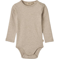 Wheat Spencer Rib LS Body - Gravel Melange (9107k-007-0072)