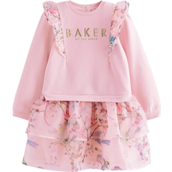 Ted Baker Kid's Frill Mock Dress - Pink