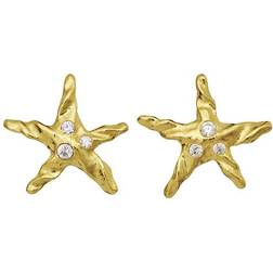 Maanesten Lana Earrings - Gold/Transparent