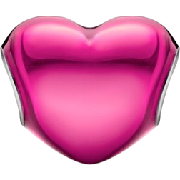 Pandora Heart Charm - Silver/Pink