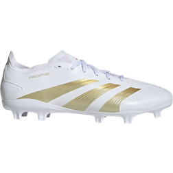 adidas Predator League FG - Cloud White/Gold Metallic/Sandy Beige Met