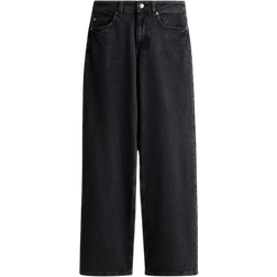 H&M Wide High Jeans - Dark Denim Grey