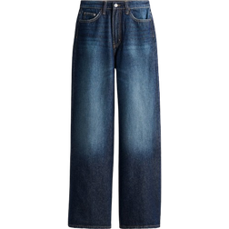 H&M Wide Ultra High Jeans - Dark Denim Blue