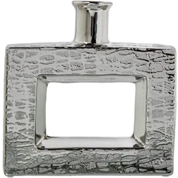 Alexandra House Living Ceramic Silver Vas 24cm