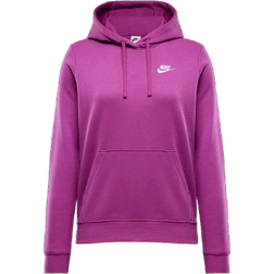 Nike Sportswear Club Fleece Women's Pullover Hoodie - Hot Fuchsia/White