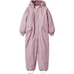 Wheat Kid's Ludo Rubber Flight Suit - Soft Lilac Flowers