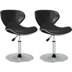 vidaXL 335120 Black Kitchen Chair 76cm 2pcs