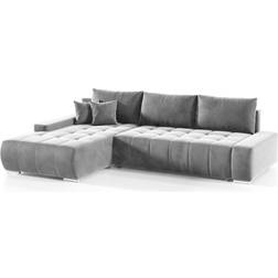 Ecksofa Monolith Hellgrau Ottomane Sofa 265cm 3-Sitzer