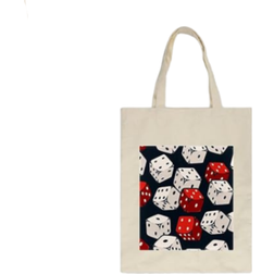 VAPOKF Dice Canvas Tote Bag - Beige
