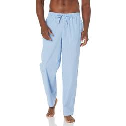 Amazon Essentials Men's Straight-Fit Woven Pyjama Bottoms - Light Blue Stripes