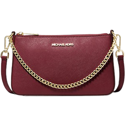 Michael Kors Jet Set Medium Saffiano Leather Crossbody Bag - Oxblood