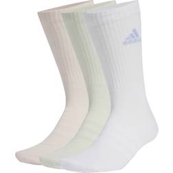 adidas Cushioned Crew Socks 3-packs - White/Sandy Pink/Linen Green