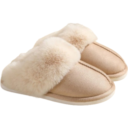 Shein New Thick Woolen Home Slippers, Men's And Women's Warm And Comfortable Anti-Slip Indoor Slippers With Closed Toes