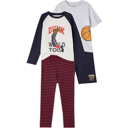 Vertbaudet Kid's Long & Short Pajamas 2-pack - Marine