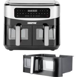 Geepas 9L XL Dual Zone Air Fryer & 10L Air Fryer Combo