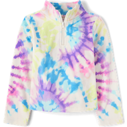 The Children's Place Girl's Print Microfleece Half Zip Pullover - Multicolour